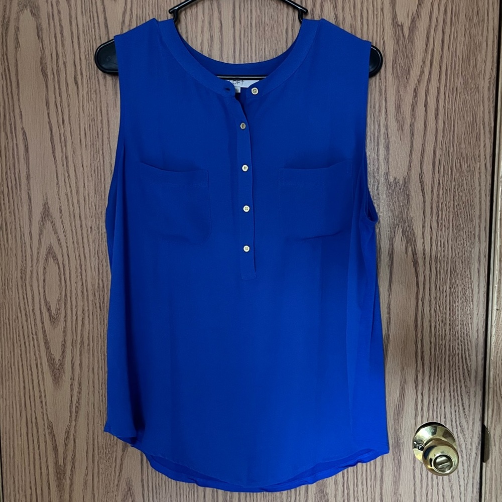 Blue LOFT utility blouse